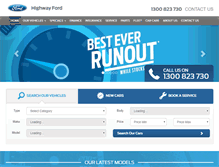 Tablet Screenshot of highwayford.com.au